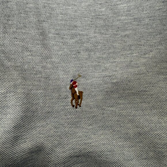 Ralph Lauren Knit Oxford Men's XL Long Sleeve Button Down Light Gray - Picture 9 of 13